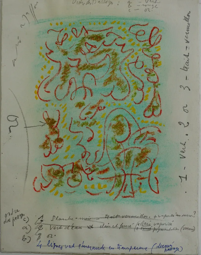 Монотип Masson - Etude pour Erophages