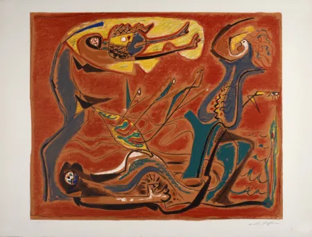 Литография Masson - Figures, vers 1960 - Hand-signed