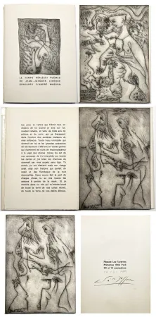 Иллюстрированная Книга Masson - J.J Lévêque. LE TEMPS RÉFLÉCHI. Gravures d'André Masson. PAB 1964