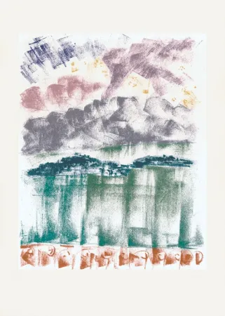 Литография Masson - La nuit à Bellagio (Voyage à Venise)