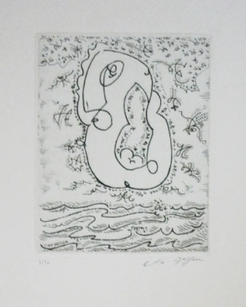 Офорт И Аквитанта Masson - L'amour sur les flots