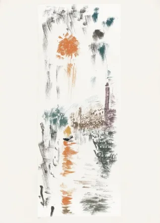 Литография Masson - Le Bassin de St Marc (Voyage à Venise)