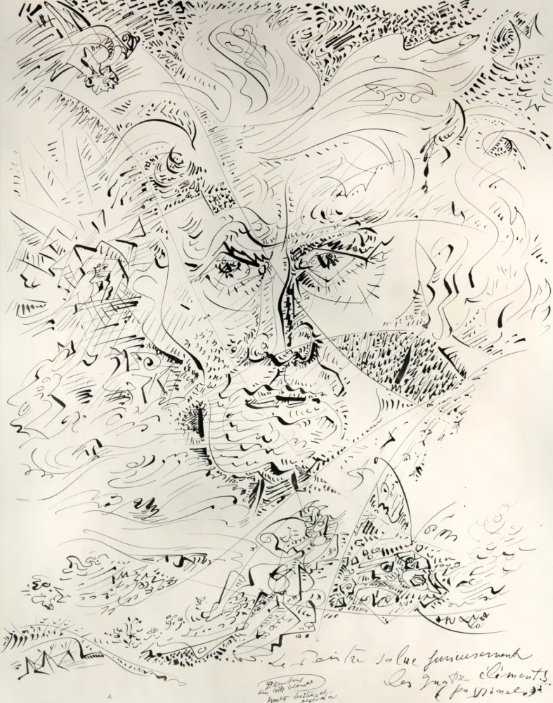 Нет Никаких Технических Masson - Le peintre salue furieusement les quatre éléments passionnels