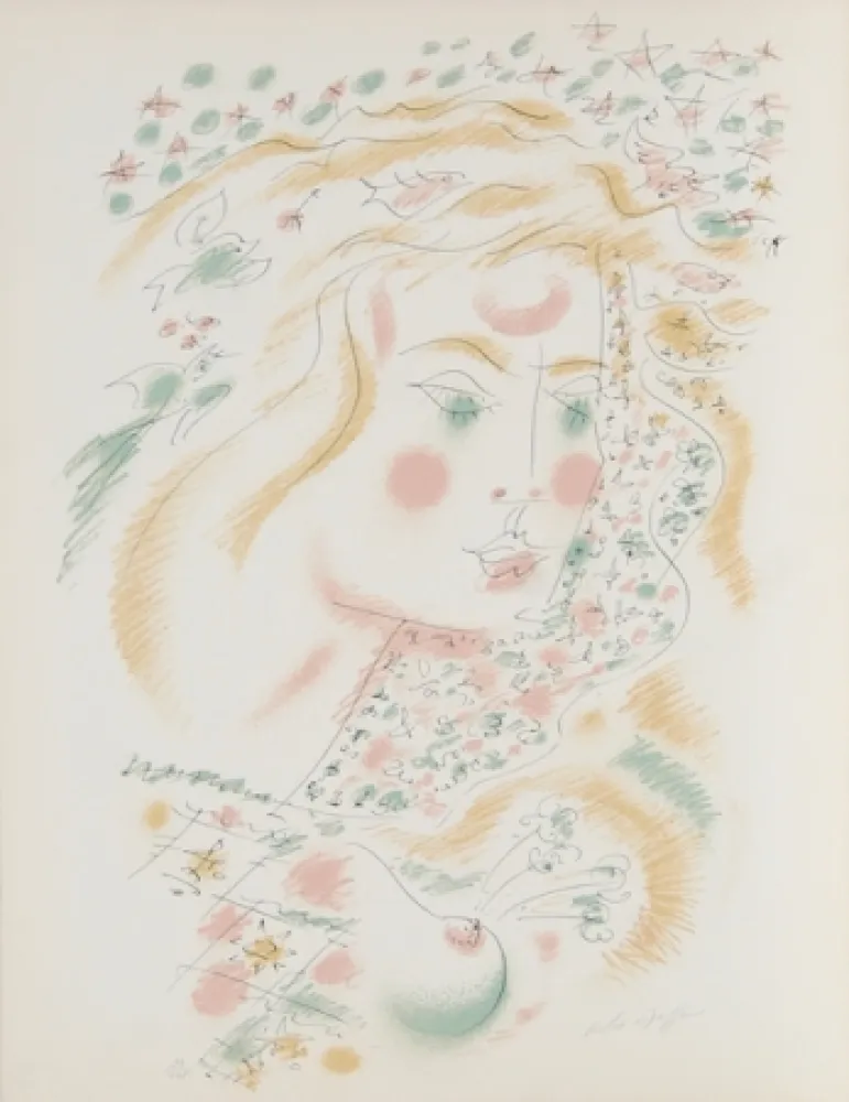 Литография Masson - Le Philosophe au Papillon from Je Reve Portfolio