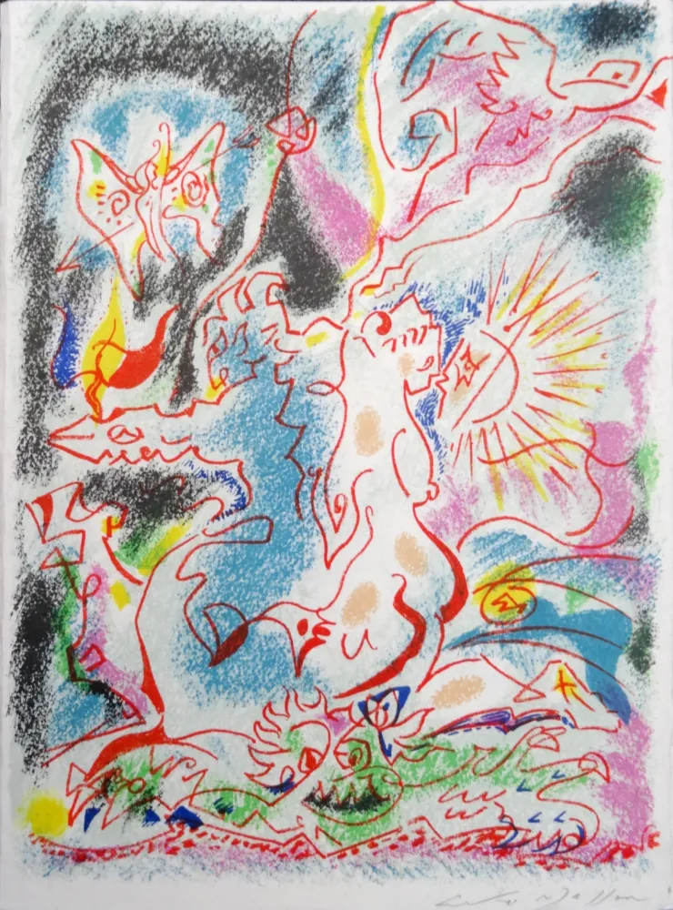 Литография Masson - Les incertitudes de Psyché 