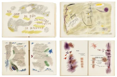 Иллюстрированная Книга Masson - Mallarmé : UN COUP DE DÉS JAMAIS N'ABOLIRA LE HASARD. 28 lithographies originales en couleurs (1961)