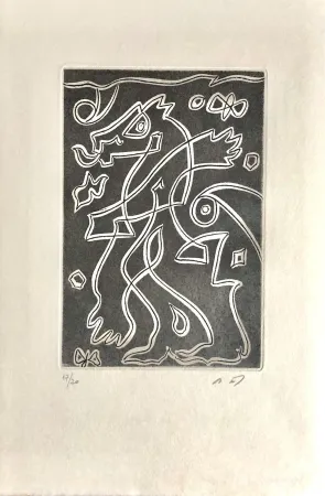 Офорт И Аквитанта Masson - Ô mésange, ô peut-être