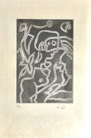 Офорт И Аквитанта Masson - Ô mésange, ô peut-être