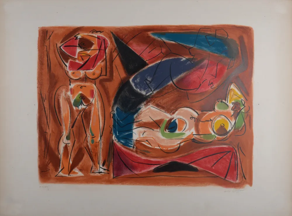 Литография Masson - Odalisque, vers 1960 - Hand-signed