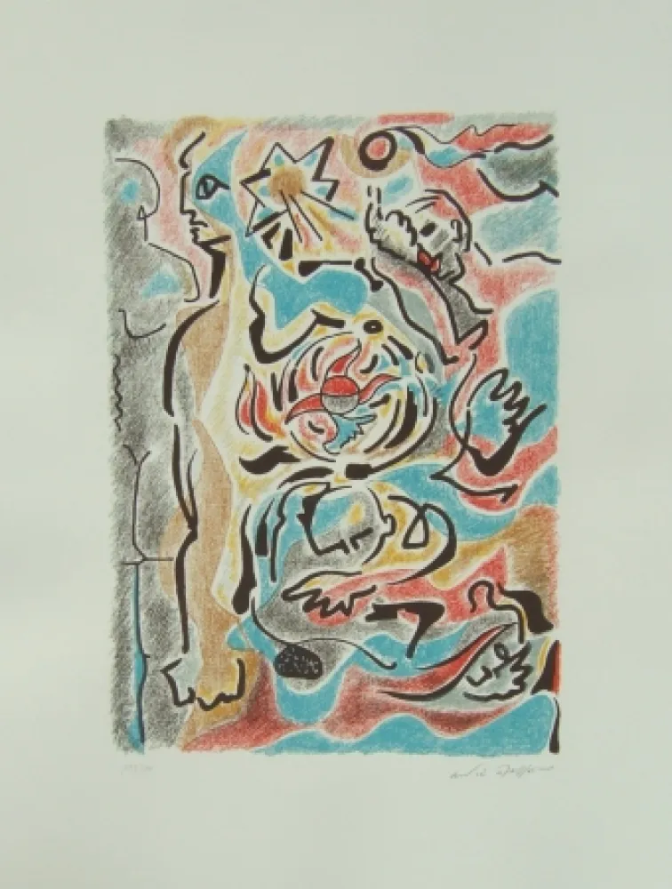 Литография Masson - Omaggio a Michelangelo