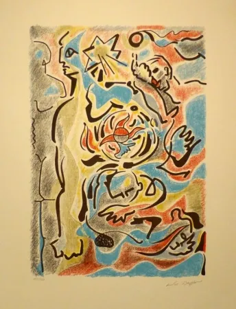 Литография Masson - Omaggio a Michelangelo