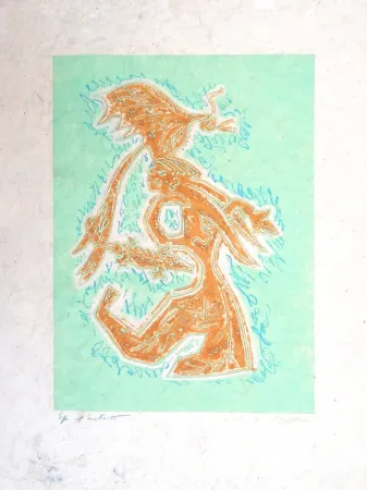 Офорт Masson - Personnage au crocodile