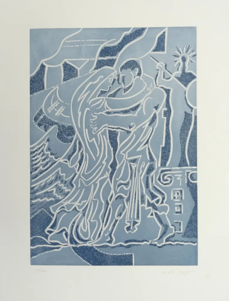 Офорт Masson - Retrouvailles des époux