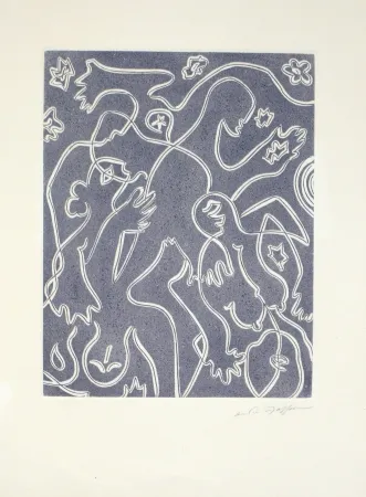 Офорт И Аквитанта Masson - Sans titre