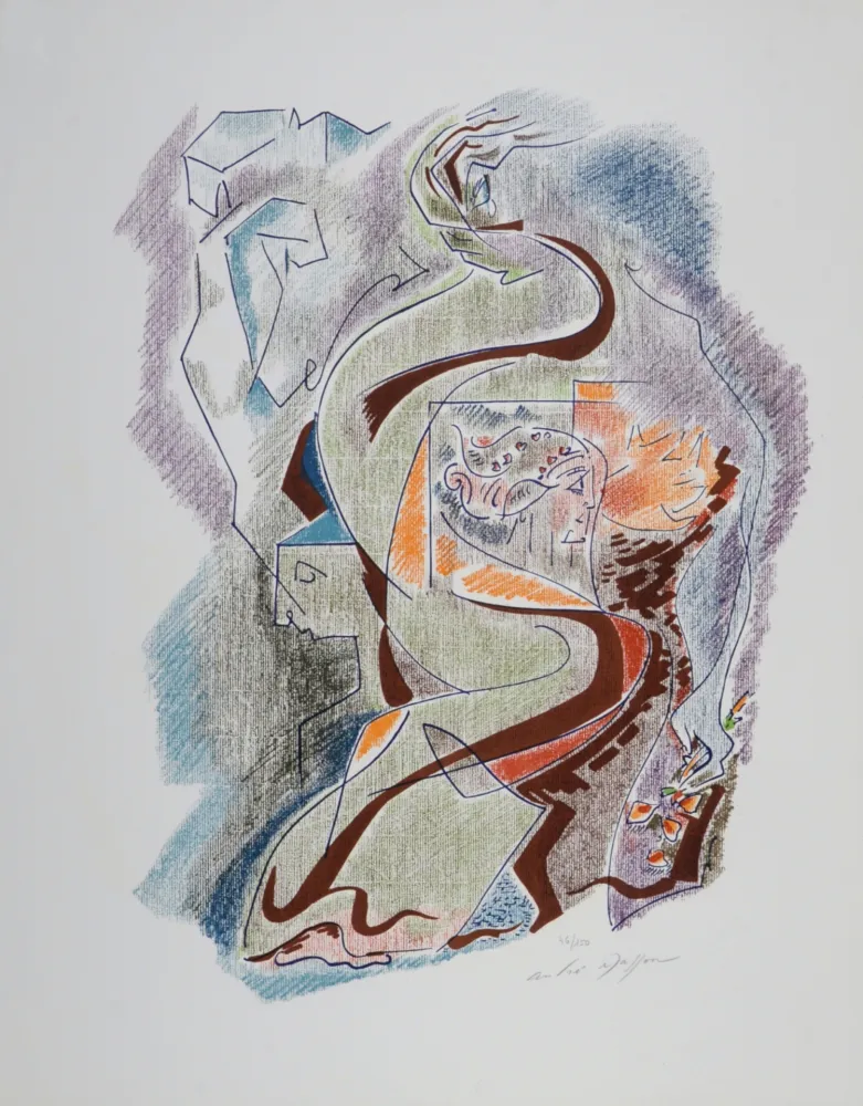 Литография Masson - Sonnets de Louise Labé #1, 1972, Hand-signed!