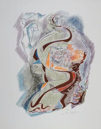 Литография Masson - Sonnets de Louise Labé #1, 1972, Hand-signed!