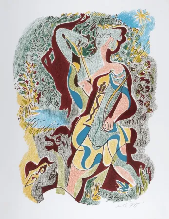 Литография Masson - Sonnets de Louise Labé #4, 1972, Hand signed!