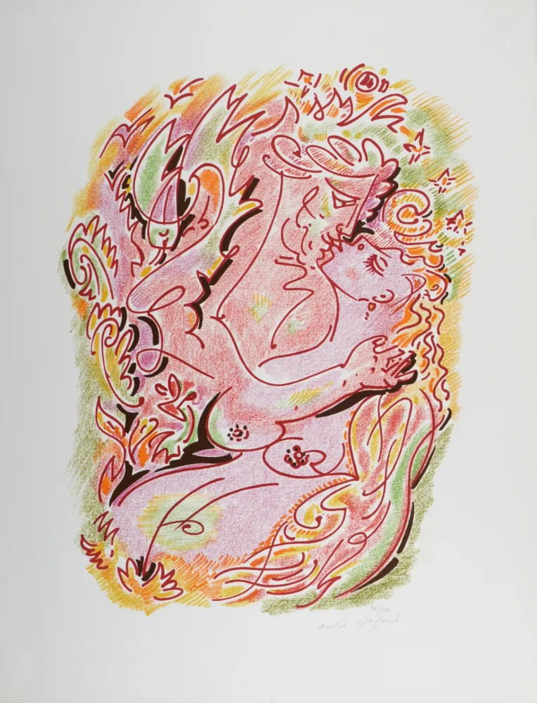 Литография Masson - Sonnets de Louise Labé #6, 1972, Hand-signed!