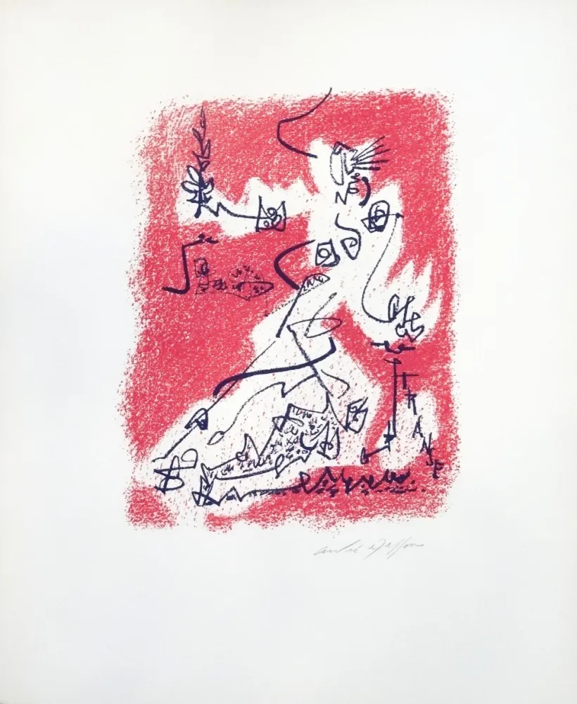 Литография Masson - Souvenirs et portraits d’artistes