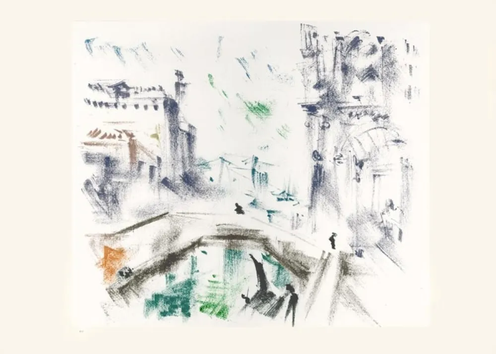 Литография Masson - Un campo le matin (Voyage à Venise)