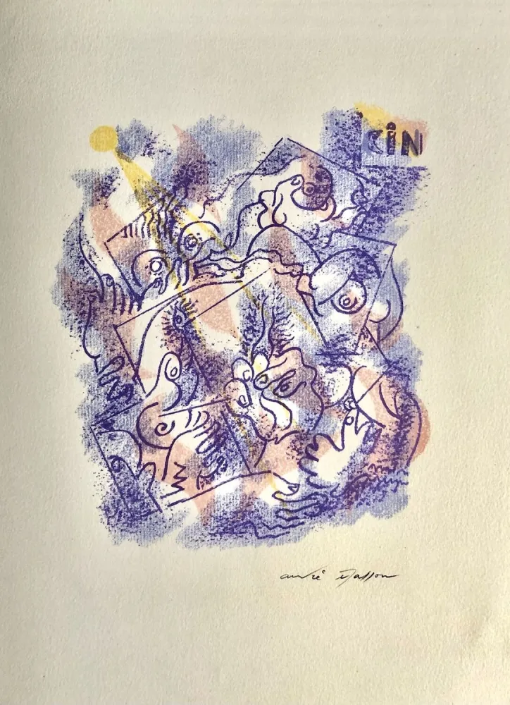 Литография Masson - Une étoile de craie