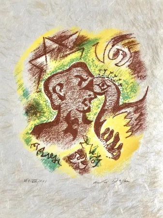 Литография Masson - Une étoile de craie