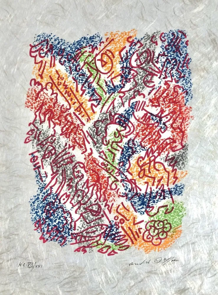 Литография Masson - Une étoile de craie