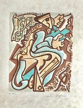 Литография Masson - Une étoile de craie