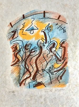 Литография Masson - Une étoile de craie