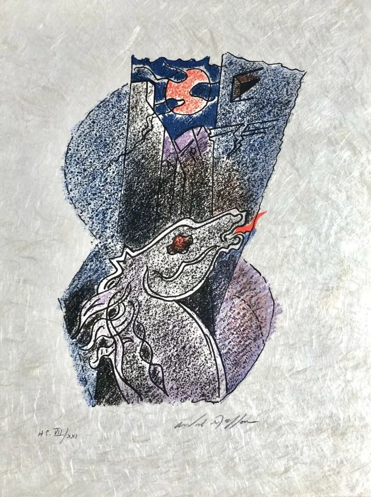 Литография Masson - Une étoile de craie