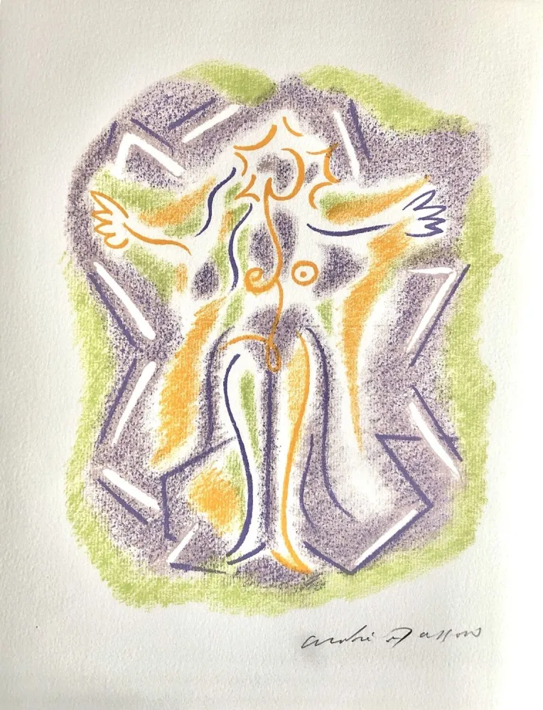 Литография Masson - Une étoile de craie