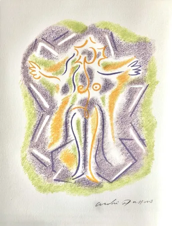 Литография Masson - Une étoile de craie