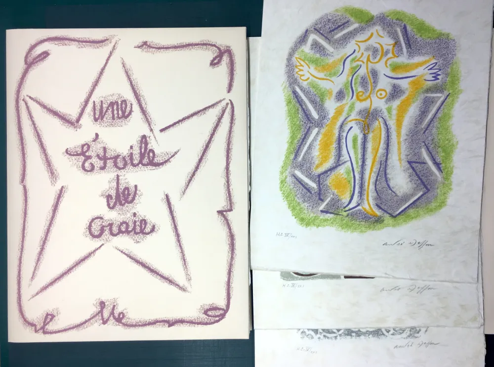 Иллюстрированная Книга Masson - UNE ÉTOILE DE CRAIE. Seize lithographies originales signées d'André Masson