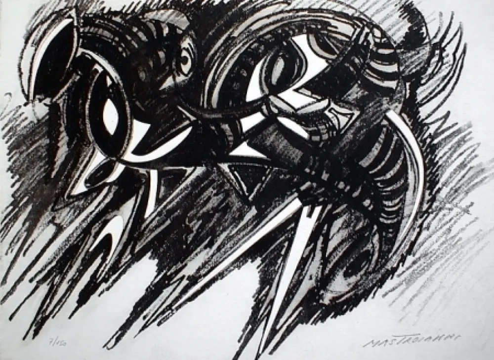 Офорт И Аквитанта Mastroianni  - Senza titolo