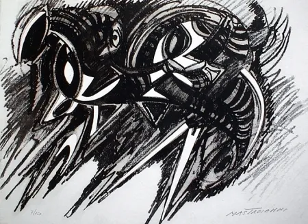 Офорт И Аквитанта Mastroianni  - Senza titolo