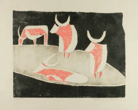 Гравюра На Дереве Mataré - Weide (Meadow)