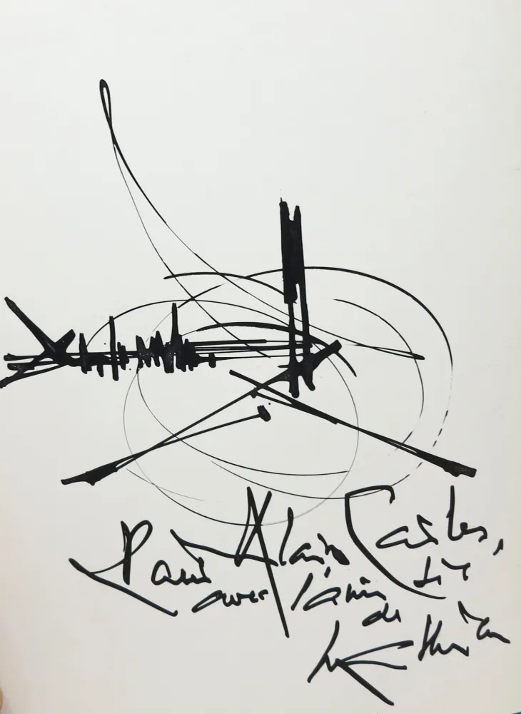 Нет Никаких Технических Mathieu - Georges Mathieu (1921-2012). Encre et pinceau. Signé. 