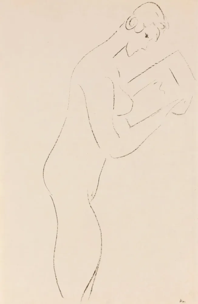 Литография Matisse - 113-Year-Old Lithograph La Lecture, nu de profil