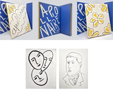 Иллюстрированная Книга Matisse - A. Rouveyre. APOLLINAIRE. Papiers découpés et lithographies de Matisse (1952)