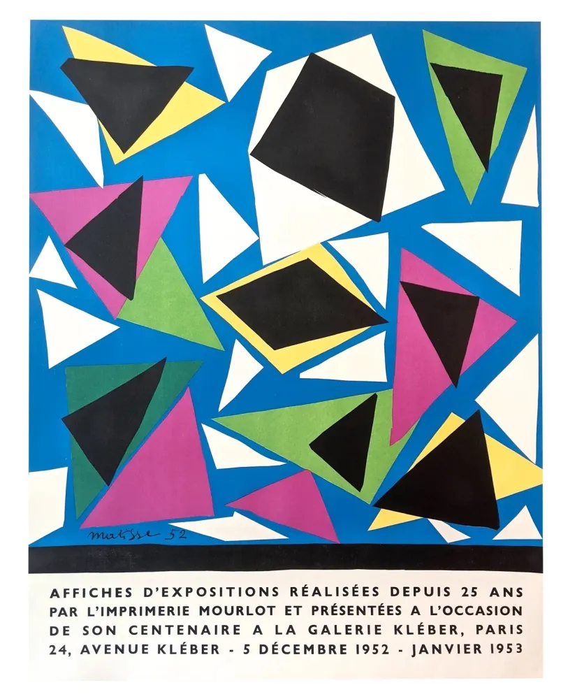 Литография Matisse - Affiches d'expositions pour le centenaire Mourlot