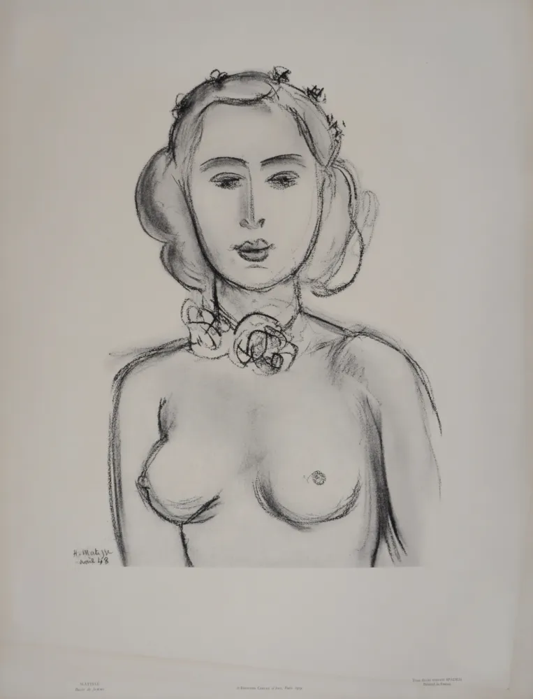 Литография Matisse (After) - Buste de femme n° 1, 1959