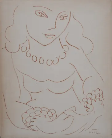 Литография Matisse (After) - Portrait de femme