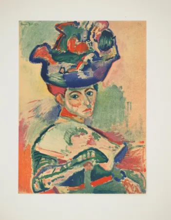 Литография Matisse - Femme au chapeau (Madame Matisse)