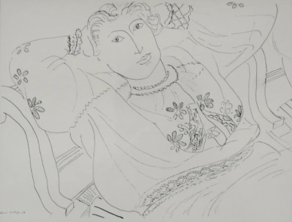Литография Matisse - Femme sur chaise longue