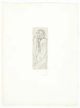 Гравюра Matisse - Figure au peignoir