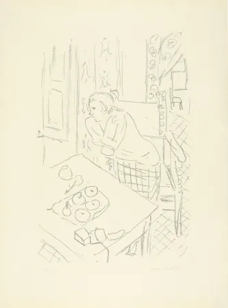 Литография Matisse - Figure dans un intérieur