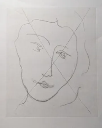 Офорт Matisse - Jeune femme mélancolique