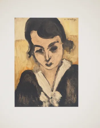 Литография Matisse - La robe au col blanc