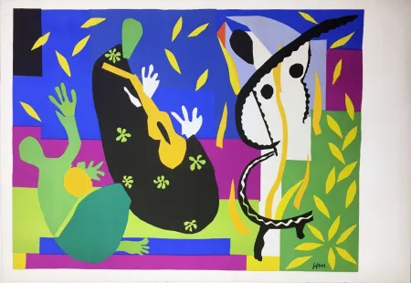 Литография Matisse - LA TRISTESSE DU ROI. Lithographie sur vélin d'Arches (tirage original édité par Tériade, 1952)