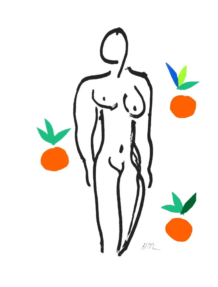 Литография Matisse - Le Nu aux oranges (Nude with Oranges)